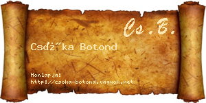 Csóka Botond névjegykártya